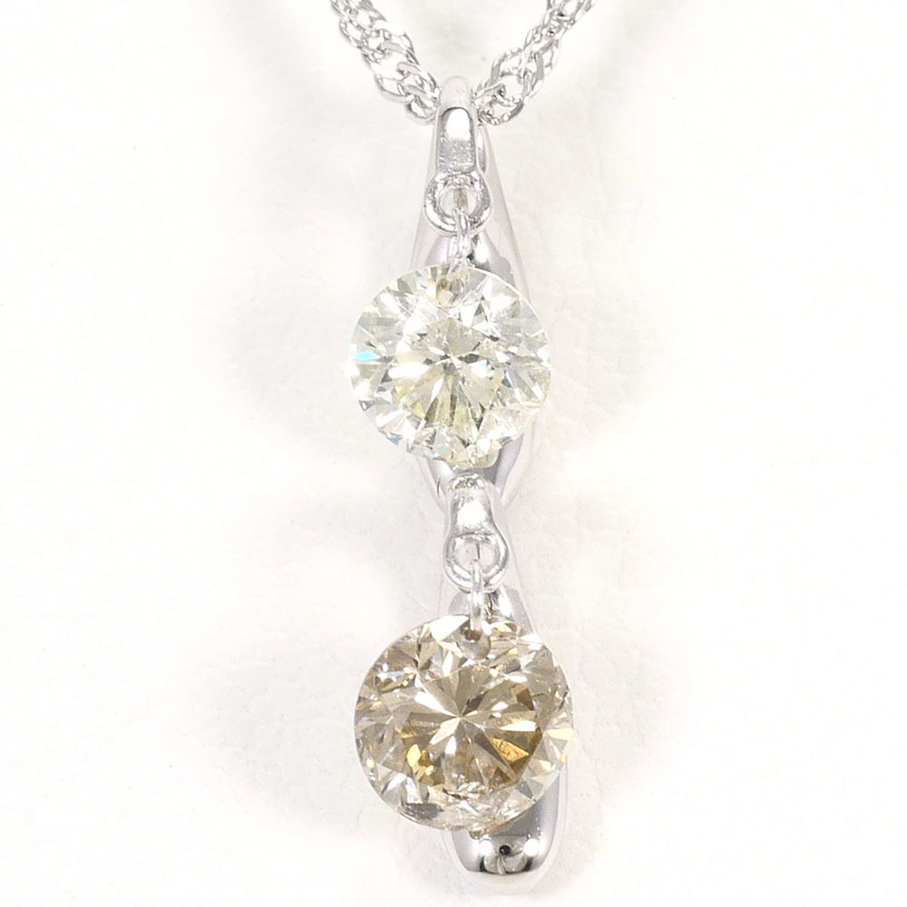 VINTAGE 18k Silver Diamond Necklace
